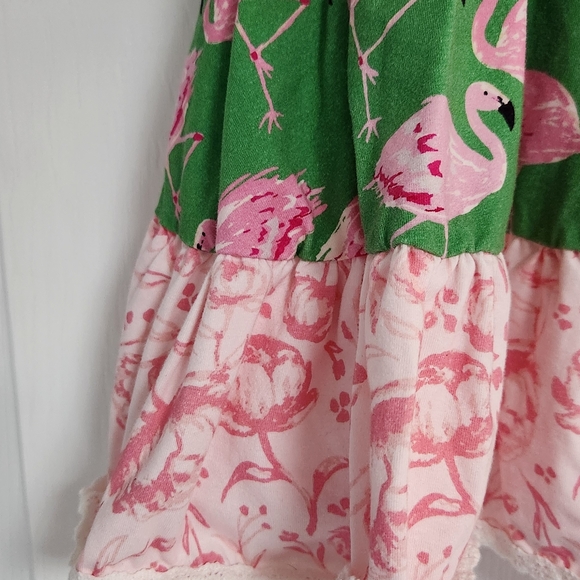 SweetHoney Pink and Green Baby Dress - Picture 2 of 5